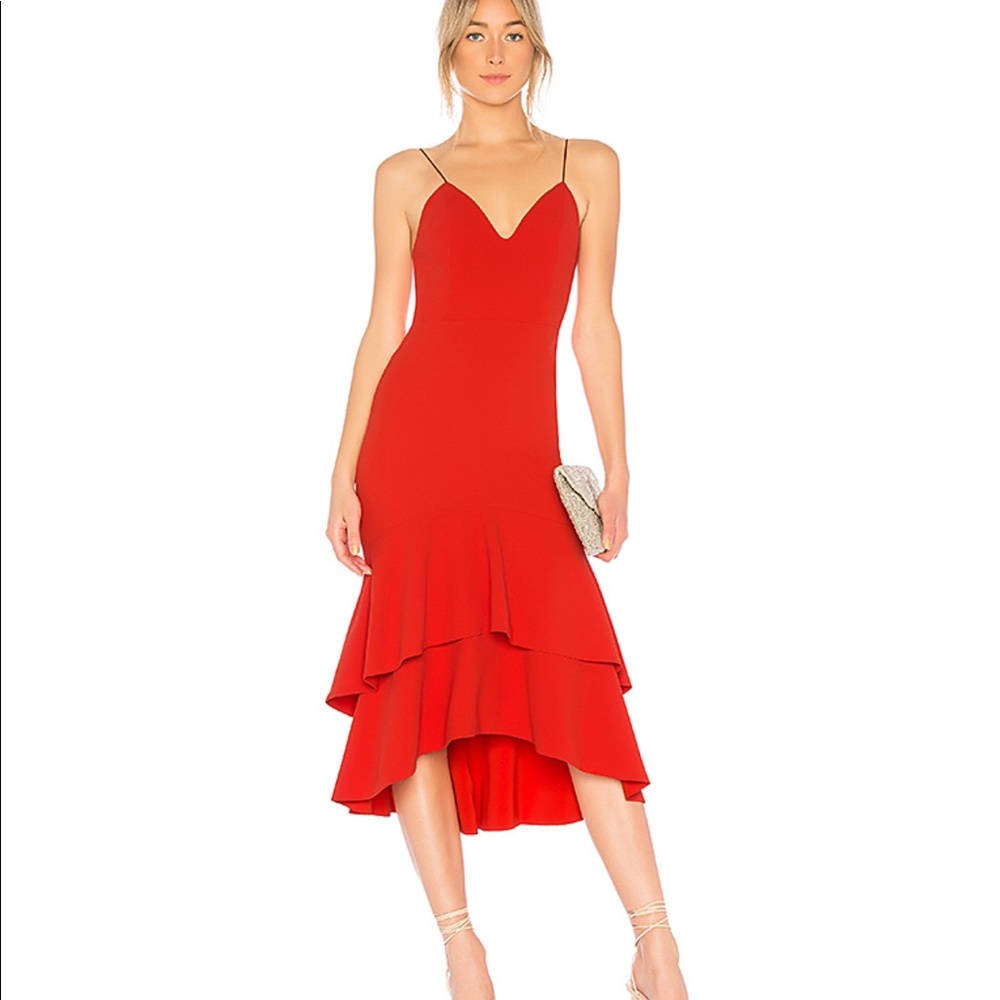 Alice + Olivia Amina Dress in poppy